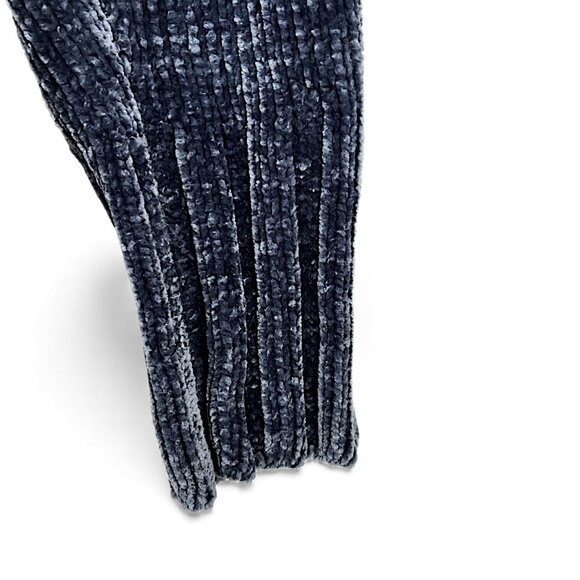 A New Day Plush L Chenille Longline Dusty Blue Gray Open Cardigan Sweater - Picture 3 of 7